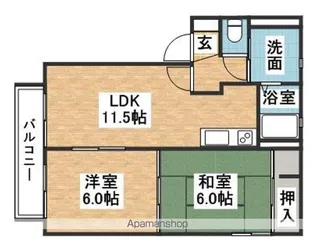 エトワール【A202号室】の間取り