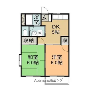 ヴィラクレストB棟【1階】の間取り