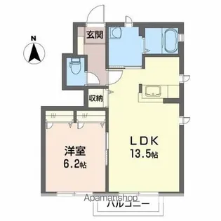 コート・メリッサA【1階】の間取り