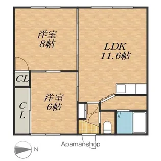 ふじハイツ【1階】の間取り
