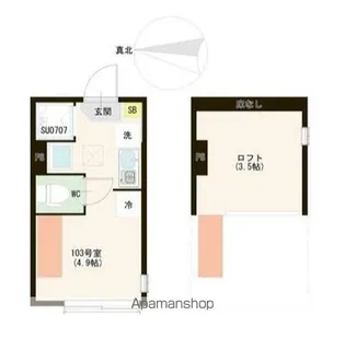 ハーモニーテラス富士見台Ⅳ【1階】の間取り