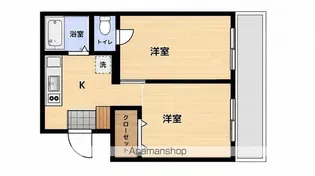 サン・ビレッジ【203号室】の間取り