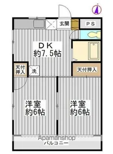ベルフィーヌ船橋【1階】の間取り