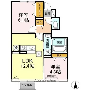 プルマージュ A【1階】の間取り