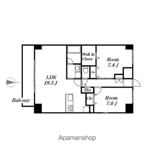 パルファン ドゥ ジョア【10階】の間取り