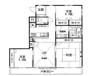 三高・プリミナス【*401号室】の間取り