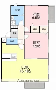 メゾンインターヒルズ【302号室】の間取り