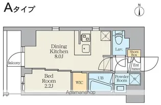 クレストコート東日暮里【2階】の間取り
