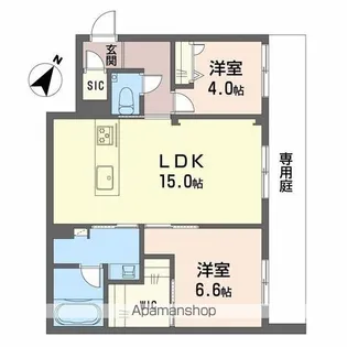 シャーメゾン高宮通り【1階】の間取り