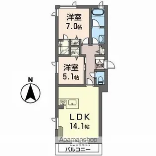 プレミアス長者【1階】の間取り