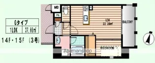 ロイヤル博多駅南【15階】の間取り