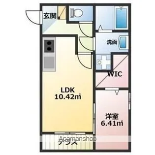 スマイルアパート相生【1階】の間取り