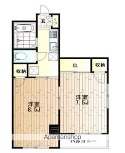 グランベルアビタシオン【2階】の間取り