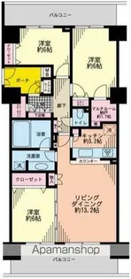 エスタテラ湘南台マウンテンコート【14階】の間取り