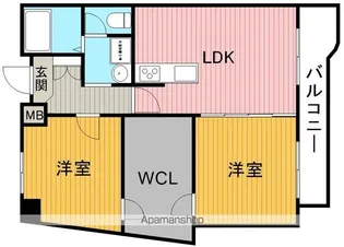 カルム東豊中【3階】の間取り
