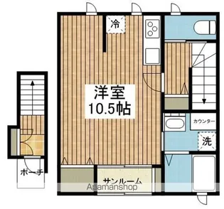 UN HEUREUX Ⅰ【201号室】の間取り