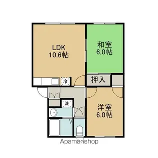 グランディアひばりヶ丘A【202号室】の間取り