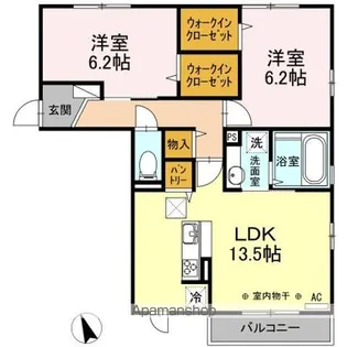 ソレイユアンサンブル【1階】の間取り