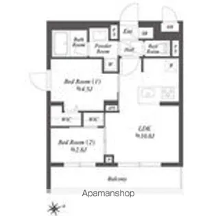 ブランシエスタ用賀【3階】の間取り