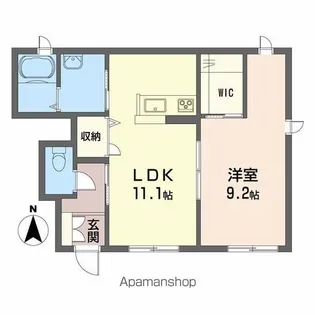 サリーレ・ピーノ南吉田 C棟【102号室】の間取り