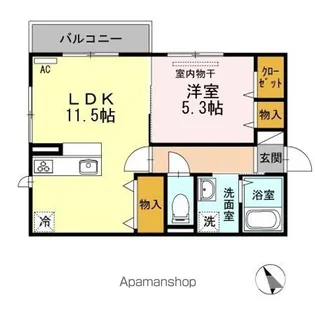 WIT CUBE B棟【2階】の間取り
