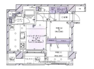 ヴェレーナ横浜反町駅前【6階】の間取り