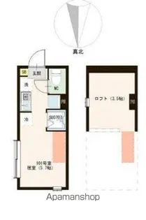 東京都中野区若宮2丁目【アパート】の間取り