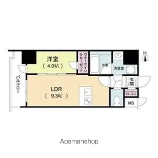 ルネフラッツ松屋町駅前【2階】の間取り