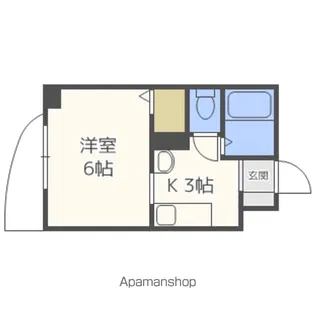 ヒューマンプラザ北大前【6階】の間取り