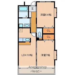 ヴェルノコート【305号室】の間取り