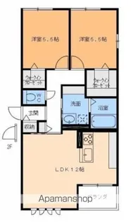 プレステージア東垣生【A202号室】の間取り