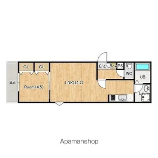 ジーメゾン千葉村田町シャルム【2階】の間取り