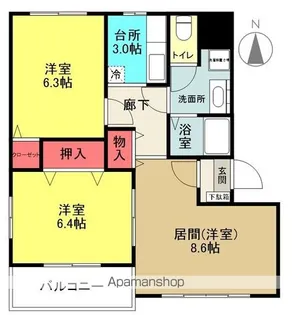 ヒーローマンション明【102号室】の間取り