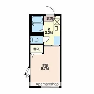 コンフォール菖蒲池【102号室】の間取り