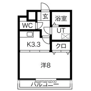 大留ハイツ【1階】の間取り