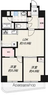 インプルーブ上野松が谷【4階】の間取り