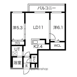 ブランシャールALAIN西町【3階】の間取り