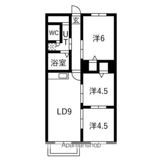ウエストビル【803号室】の間取り
