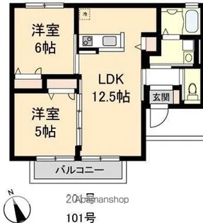 QUARTETT【2階】の間取り