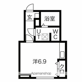 メリディアン北仙台【101号室】の間取り