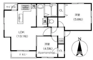 ウィスタリアⅠ【1階】の間取り