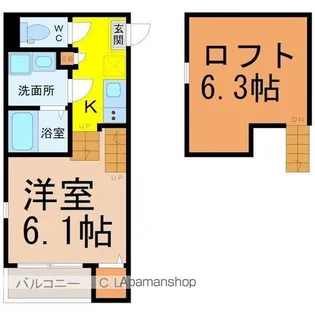 ソラノテラス自由ヶ丘【105号室】の間取り