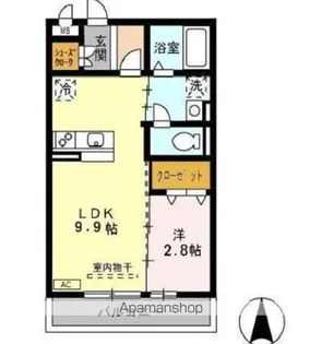 アザレ 蘇原 G【3階】の間取り