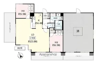 エリューディ船橋本町【8階】の間取り