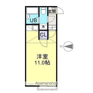 HOUSEベルモット【203号室】の間取り
