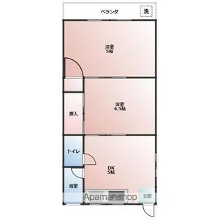 翠松園アパートメント【1階】の間取り