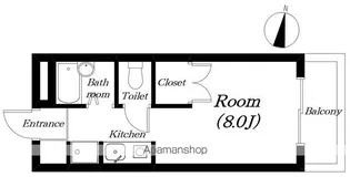 ハウス良心【308号室】の間取り