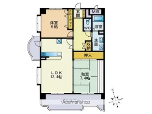 ラメイユール【3階】の間取り