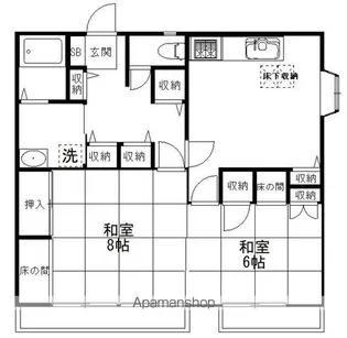 プレミール勝田台【2階】の間取り
