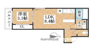 fika庄内緑地公園【1階】の間取り